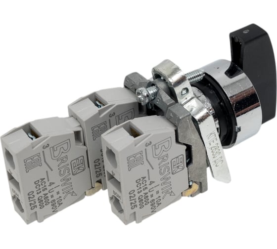 Изображение товара Переключатель Briswik КПЕ 2630-ДС черный IP65 УХЛ2 10А 3но 0нз aD-VH-5Ai-0131