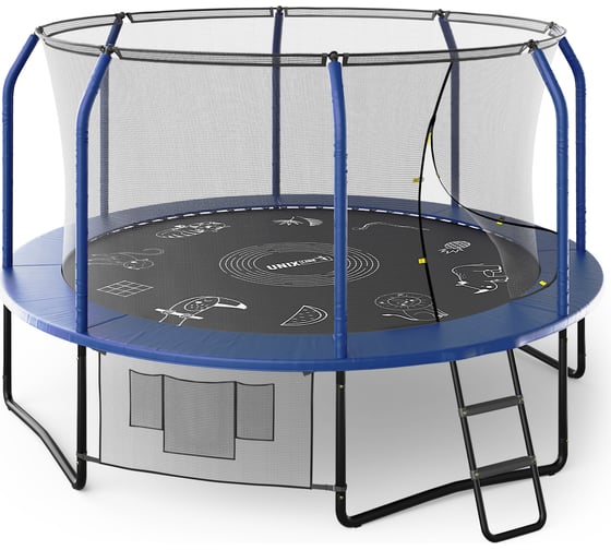 Изображение товара Батут UNIXline SUPREME GAME 12 ft blue TRUSUG12BL