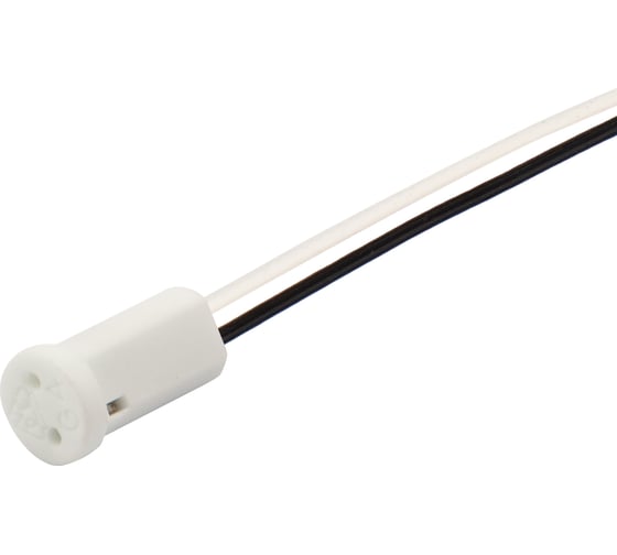 Изображение товара Патрон REXANT керамический цоколь G4 с проводом 15 см белый 100 шт 11-8880