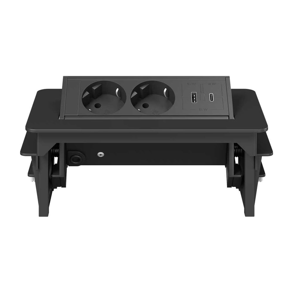 Розеточный блок черный FABRIKA MVK G4702-2AC