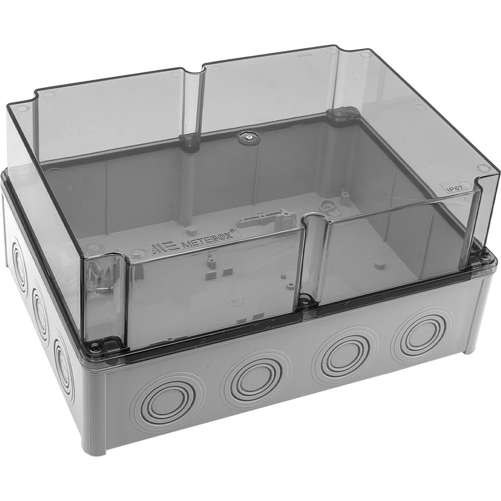 Изображение товара Коробка распределительная Mete Enerji пластиковая, 210x290x140, высокая прозрачная крышка, IP67 40203207 Изображение товара Коробка распределительная Mete Enerji пластиковая, 210x290x140, высокая прозрачная крышка, IP67 40203207
