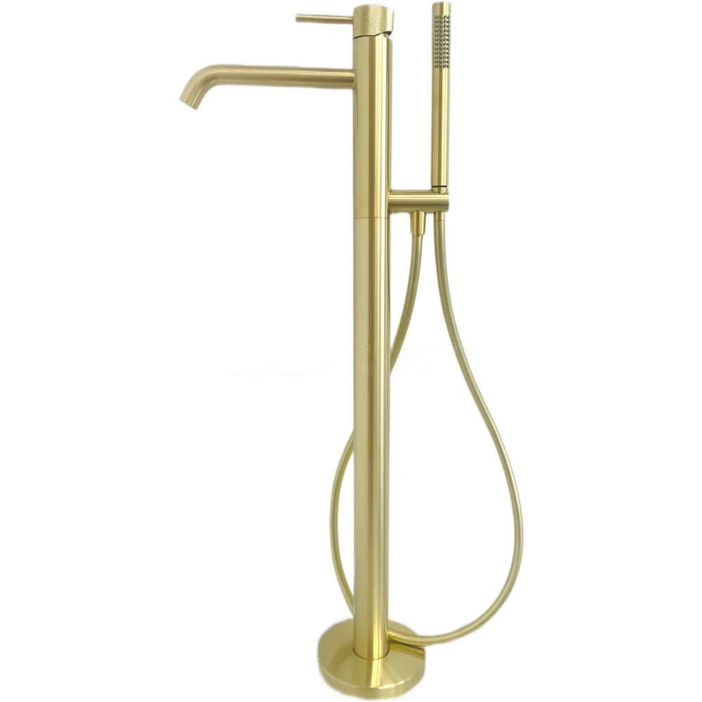 Напольный смеситель для ванны MILLEAU Tissage с монтажным блоком, золото браш ML0500BK.BD-BG