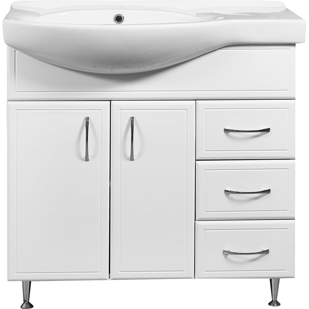 Тумба Stella Polar Концепт 80, 3 ящ., Коралл 83, правая SP-00000130