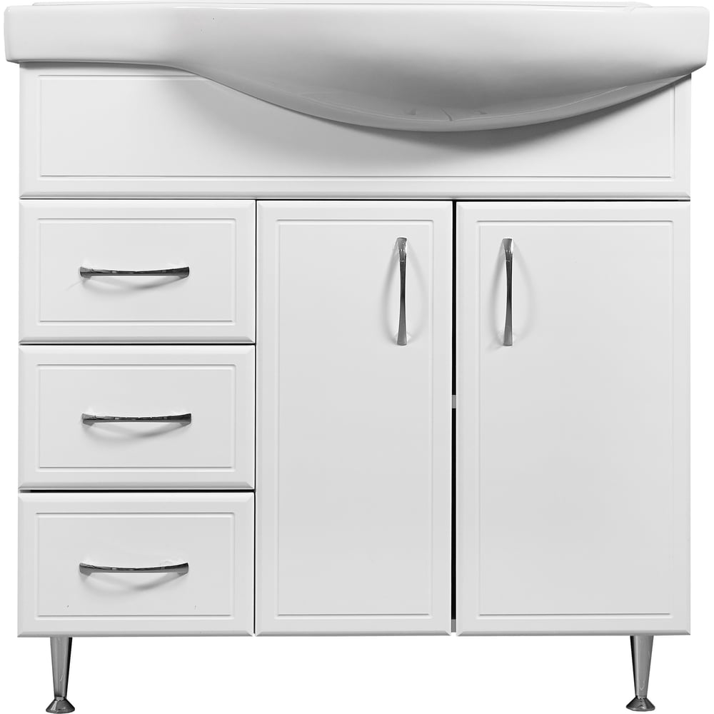 Тумба Polar Концепт 80, 3 ящика Коралл 83, левая Stella SP-00000129