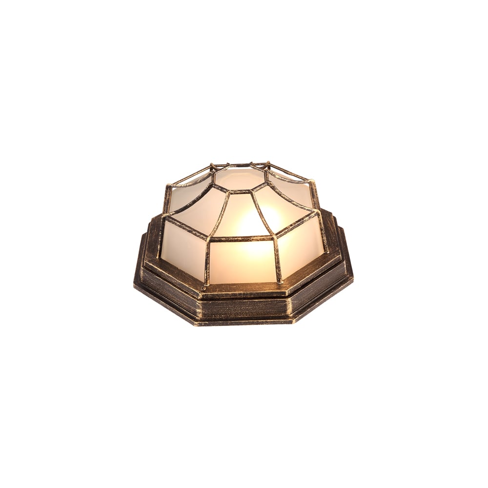 Фасадный светильник General Lighting Systems Паутинка GWL-E27-M-IP65 черненое золото 662585