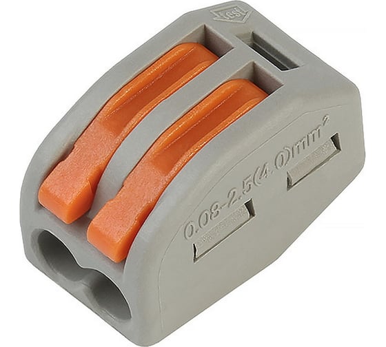 Изображение товара Строительно монтажная клемма Smartbuy с рычагами 2 отверстия, розничная упаковка SBE-cwcc-2-rp