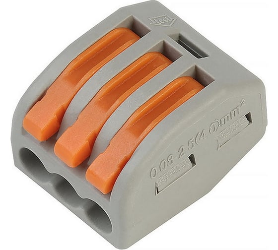 Изображение товара Строительно монтажная клемма Smartbuy с рычагами 3 отверстия, розничная упаковка SBE-cwcc-3-rp