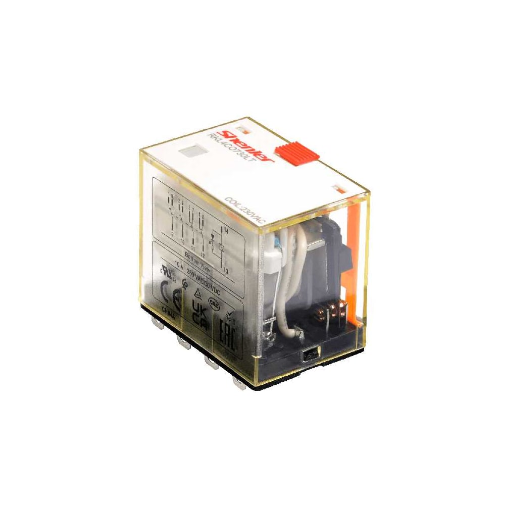 Изображение товара Реле SHENLER НТК Приборэнерго 4CO, 10A,(250VAC/30VDC),24VAC, мех. индикация, тест-кнопка с блокировкой, LED RKL4CO524LT Изображение товара Реле SHENLER НТК Приборэнерго 4CO, 10A,(250VAC/30VDC),24VAC, мех. индикация, тест-кнопка с блокировкой, LED RKL4CO524LT