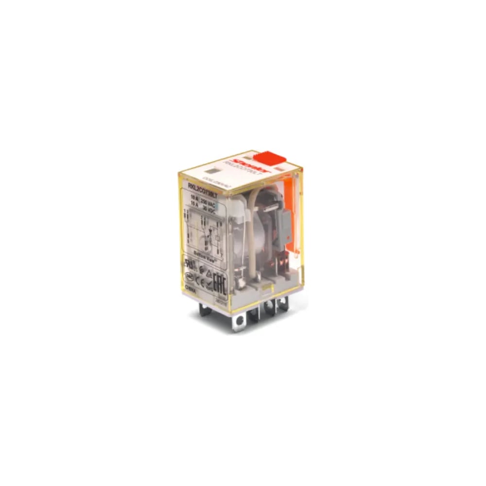 Реле SHENLER НТК Приборэнерго 4CO, 5A(250VAC/30VDC), 110VDC, мех. индикация, тест-кнопка с блокировкой, LED RKE4CO110LT