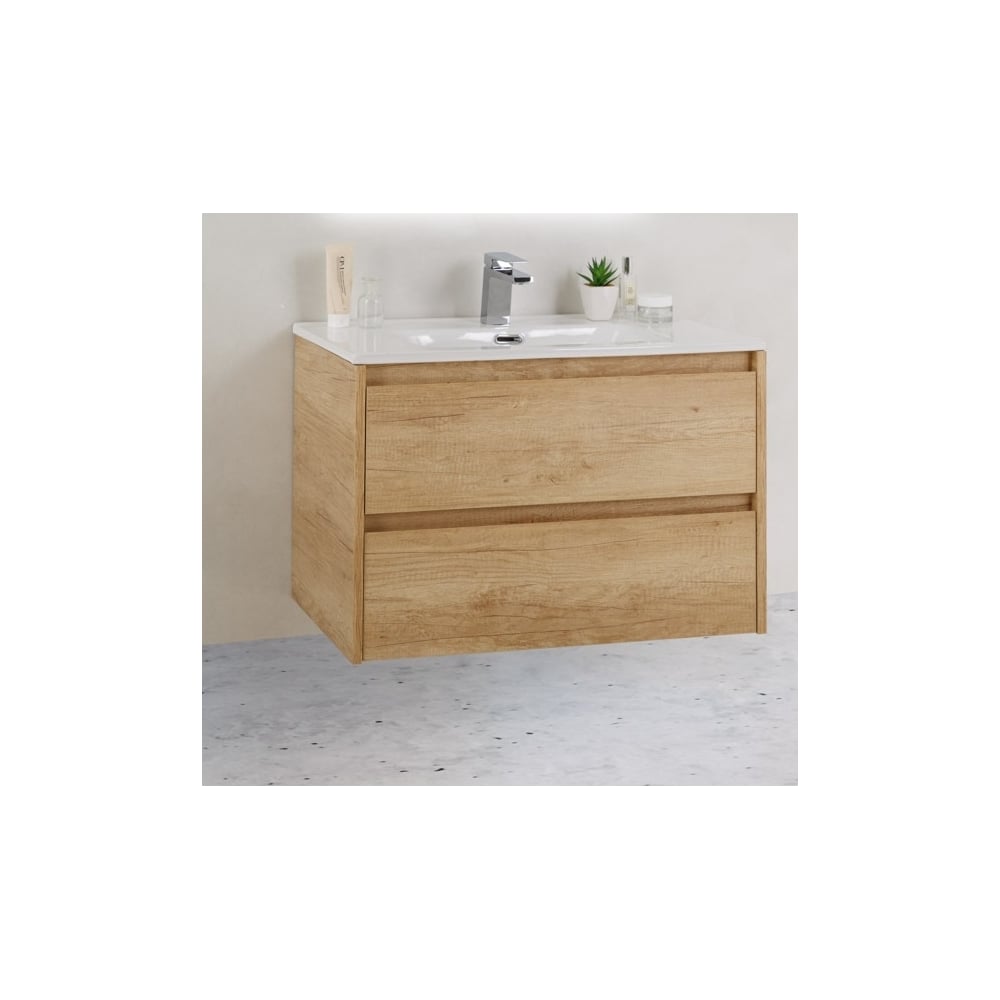 Изображение товара Подвесная база BelBagno KRAFT Rovere Nebrasca Nature 39-800/390-2C-SO-RNN с двумя ящиками