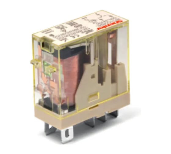 Изображение товара Реле Shenler НТК Приборэнерго, 1CO, 12A(250VAC/30VDC), 24VDC, мех. индикация, тест-кнопка с блокировкой, диод +A1/-A2, LED RFT1CO024LTD1