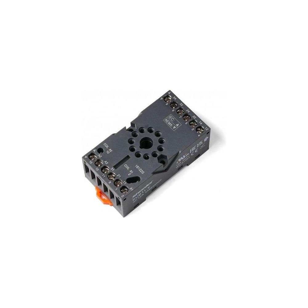 Цоколь SHENLER НТК Приборэнерго 3CO/11pin, 12A(300V), винтовой зажим, черный, на рейку DIN35/панель, для RUB3CO, R15, 60.13, RRD3, MT3, RUMC3, MK3 SUB11-E
