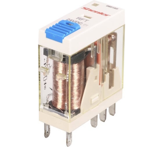 Изображение товара Реле Shenler НТК Приборэнерго, 2CO, 8A(250VAC/30VDC), 12VDC, мех. индикация, тест-кнопка с блокировкой, диод +A1/-A2, LED RFT2CO012LTD1