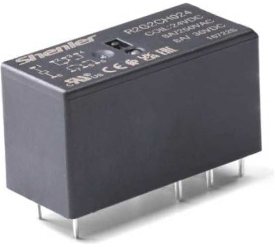 Изображение товара Реле SHENLER НТК Приборэнерго 2CO, 8A(250VAC/30VDC), 24VAC, растр. 5mm, IP50 R2G2CH524