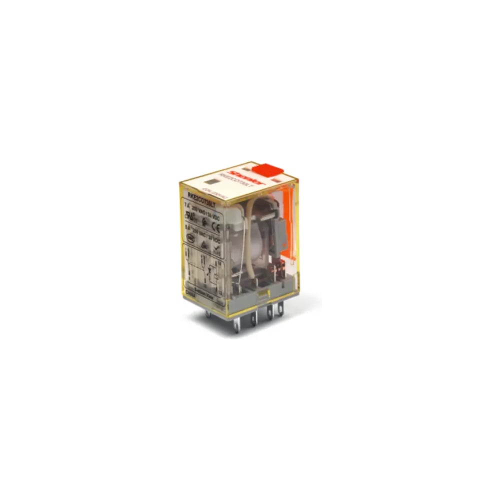 Реле SHENLER НТК Приборэнерго 4CO, 5A(250VAC/30VDC), 220VDC, мех. индикация, тест-кнопка с блокировкой, LED RKE4CO220LT