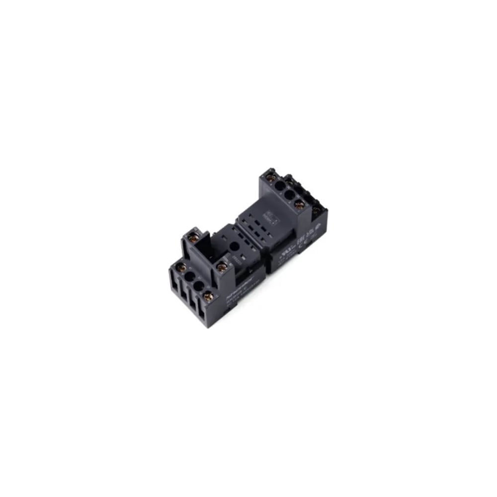 Цоколь SHENLER НТК Приборэнерго 12A(300V), винтовой зажим, черный, на рейку DIN35/панель, для RKE2, RKF2, R2N, MY2, 55.32, KMY2, PT2, RCM2 SKC08-E