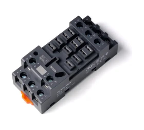 Изображение товара Цоколь Shenler НТК Приборэнерго, 25A(500V), винтовой зажим, черный, на рейку DIN35, для REH, RPW, RM, 62.31, 62.32, 62.33 SEB11-E