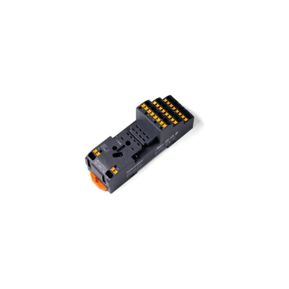 Цоколь SHENLER НТК Приборэнерго 8A(300V), push-in, черный, на рейку DIN35/панель, для RKE, RKF, R4N, MY4, 55.34, KMY4, PT4, RCM5 SKC14-ST