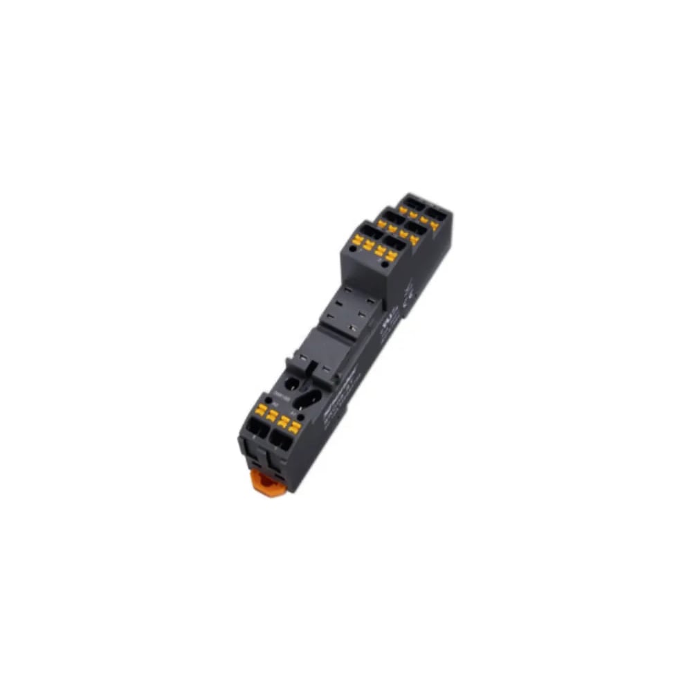 Цоколь SHENLER НТК Приборэнерго 10A(300V), push-in, черный, на рейку DIN35, для R2G1CH, R2G2CH, RM84, RM85, RM87L, RM87P, RMP84, RMP85, 41.52, 41.61, 41.81, RT2, G2R SRC08-ST