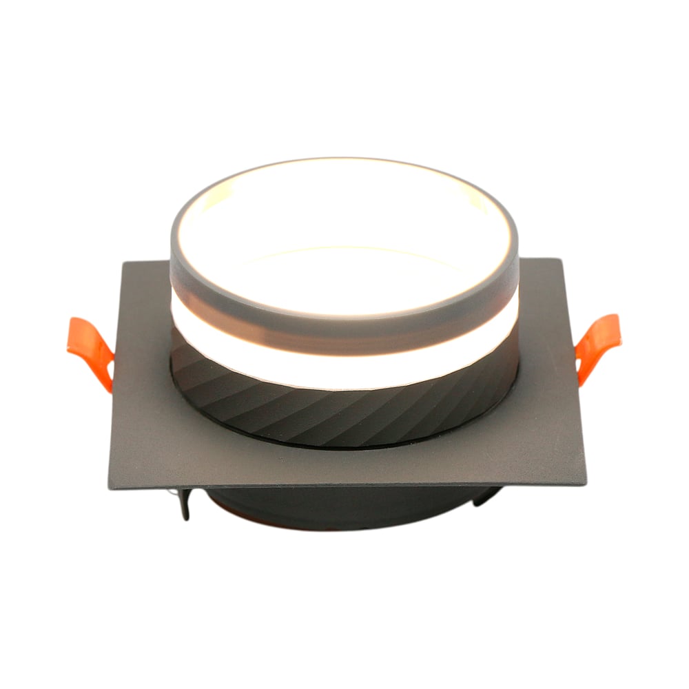Встраиваемый светильник General Lighting Systems GCL-GX53-H38 Кантис квадратный с боковым рассеивателем графит 662717