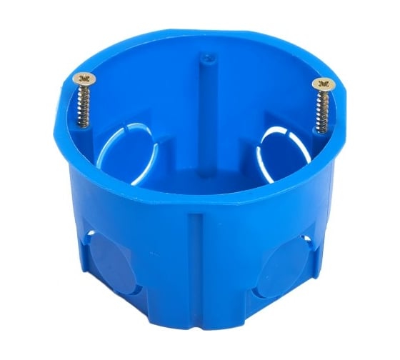 Изображение товара Подрозетник STEKKER 68x45мм для сплошных стен EBX20-01-2, синий, 200шт в упаковке, 39854