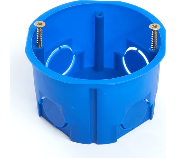 Изображение товара Подрозетник STEKKER 68x45мм для сплошных стен EBX20-01-2, синий, 200шт в упаковке, 39855