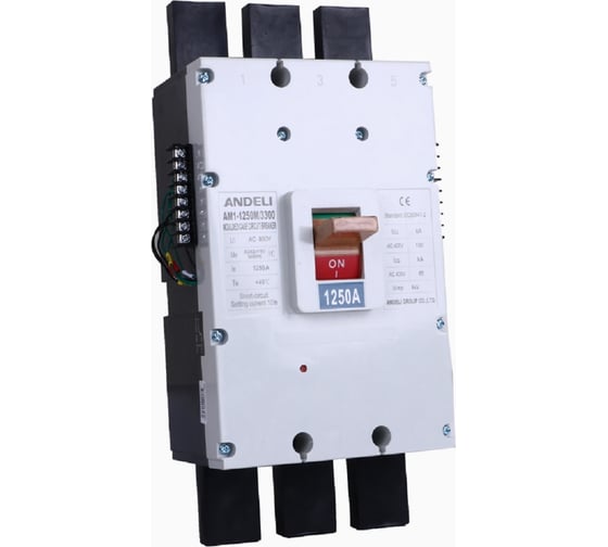 Изображение товара Автоматический выключатель ANDELI AM1-1250M/3P 1000A 100KA ADL06-069