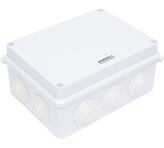 Изображение товара Распаечная коробка с крышкой ANDELI 150х110х70 10 входов, IP65 ADL18-602