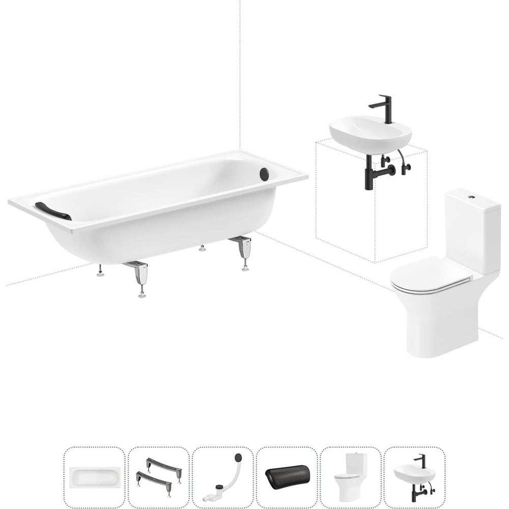 Изображение товара Стальная ванна Sanitana BLB Europa 170x75 с аксессуарами и установкой Изображение товара Стальная ванна Sanitana BLB Europa 170x75 с аксессуарами и установкой
