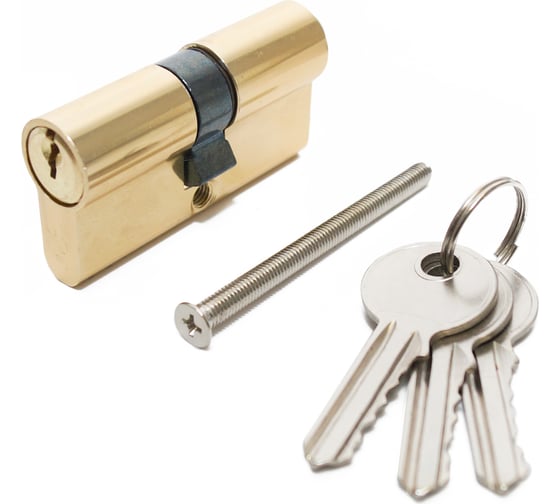 Изображение товара Цилиндровый механизм Политех (ключ-ключ; золотистый; 70 мм) 8125070