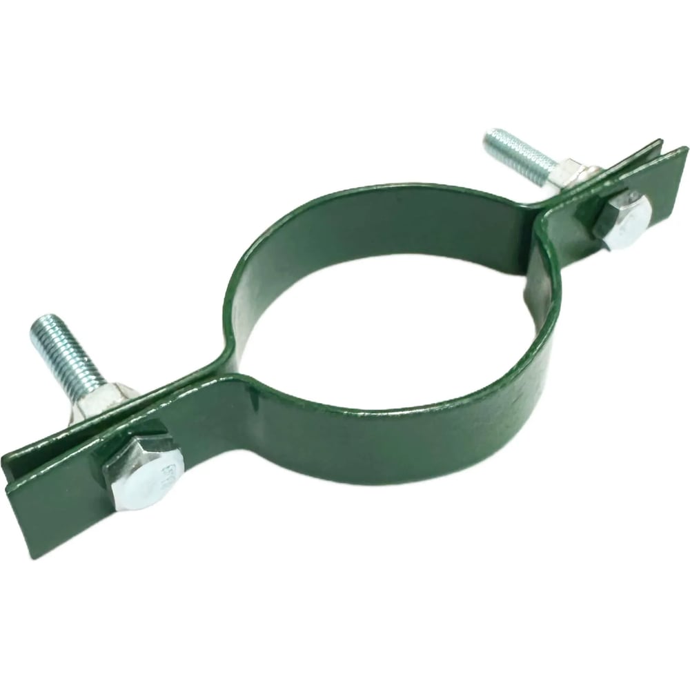 Крепление сетки/секции заборной к столбам d51-57 мм зеленое RAL 6005 (3 шт.) - 2