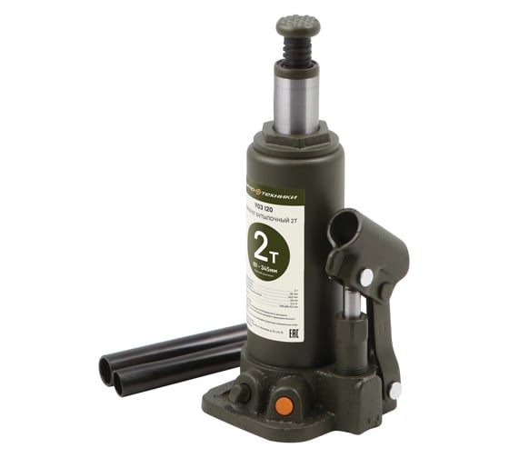 Изображение товара Домкрат гидравлический бутылочный Дело Техники 2 тонны, 181-345мм, в кейсе 903121