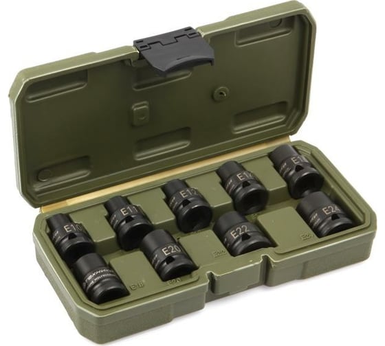 Изображение товара Набор головок ударных TORX (9 шт; Е10-Е24; 1/2'') Дело Техники 663109