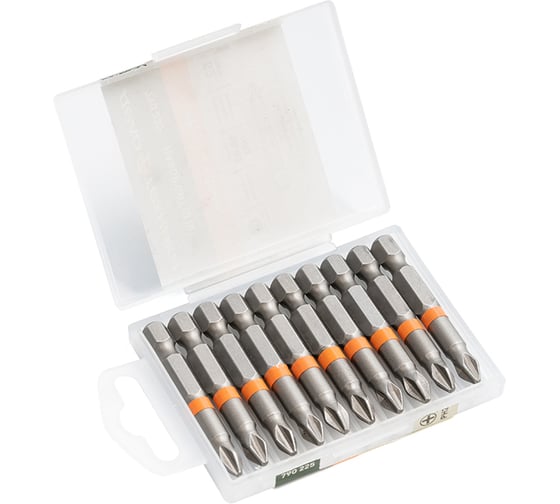 Изображение товара Биты 1/4", PH2 × 50 мм, 10шт. Дело Техники 790225