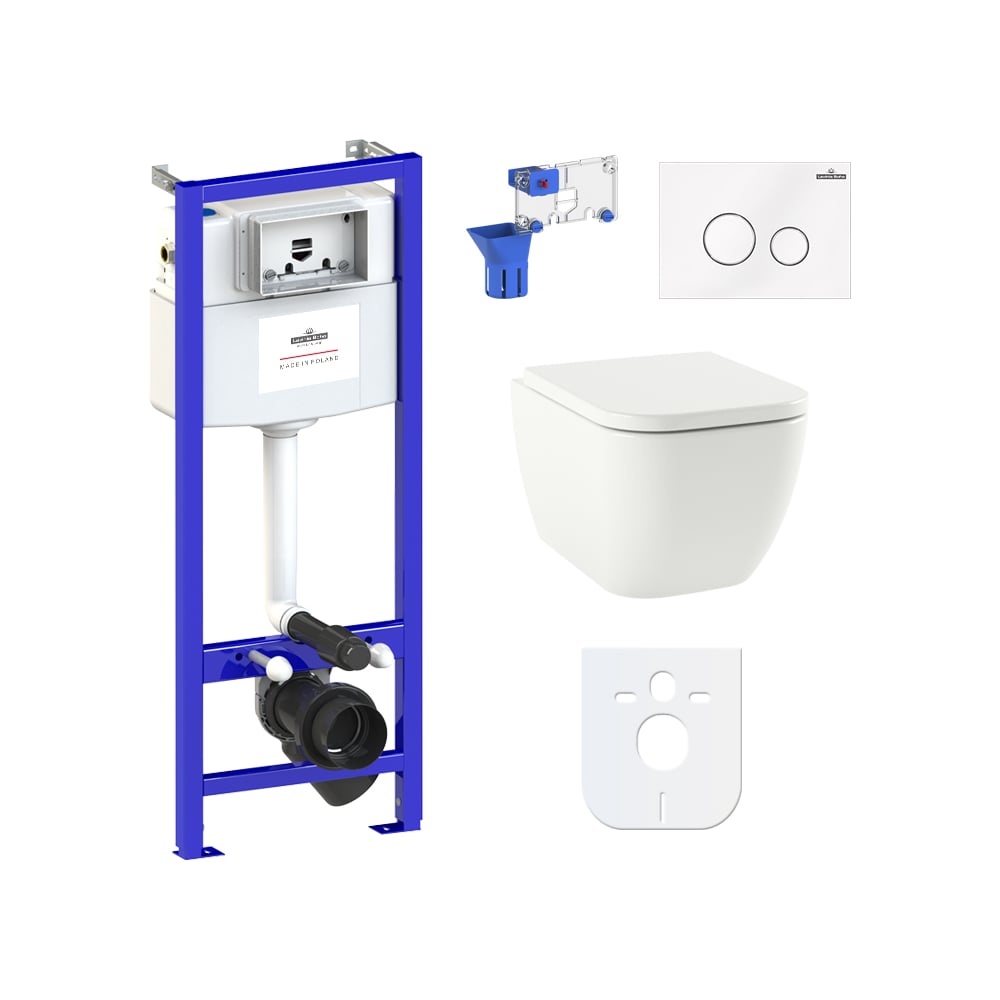 Изображение товара Комплект 7 в 1 Lavinia Boho One Compacto унитаз с сиденьем и системой антивсплеск