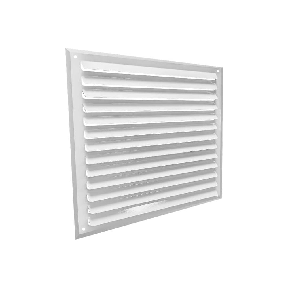 Решетка ООО Вентмаркет 650х300 мм, с наружными жалюзи, накладная, белого цвета RGW45065x30