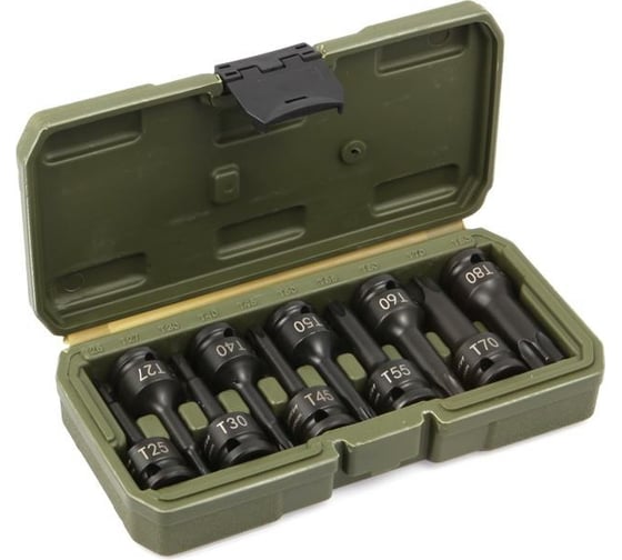 Изображение товара Набор бит-головок ударных Дело Техники TORX 1/2", 10 шт. 664280