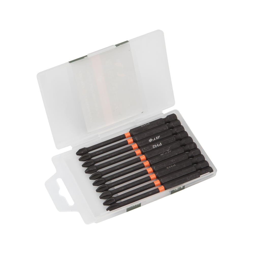 Изображение товара Комплект ударных бит Дело Техники PH2 1/4" 90 мм 10 шт надежный инструмент