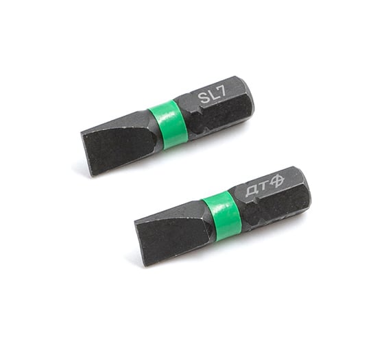 Изображение товара Бита ударная Дело Техники 1/4", SL7 × 25 мм, 2 шт. 792502