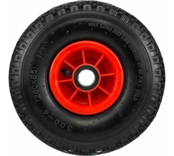 Изображение товара Колесо пневматическое под ось 25 мм, диаметр 255 мм, грузоподъемность 150 кг Стелла-техник 1120-255-2