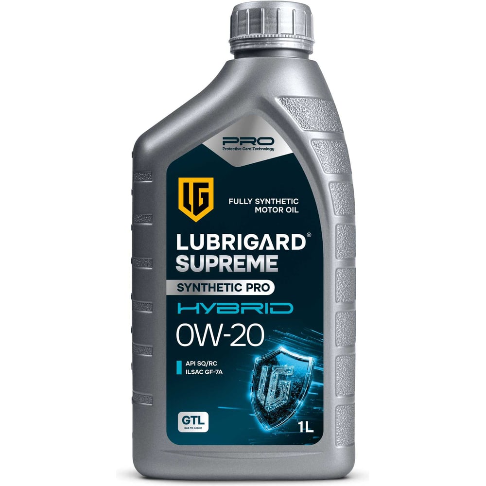 Изображение товара Масло моторное для бензиновых двигателей LUBRIGARD Supreme Synthetic Pro Hybrid SAE 0W-20, 12x1 л LGPSUPSHYB020LPCH12