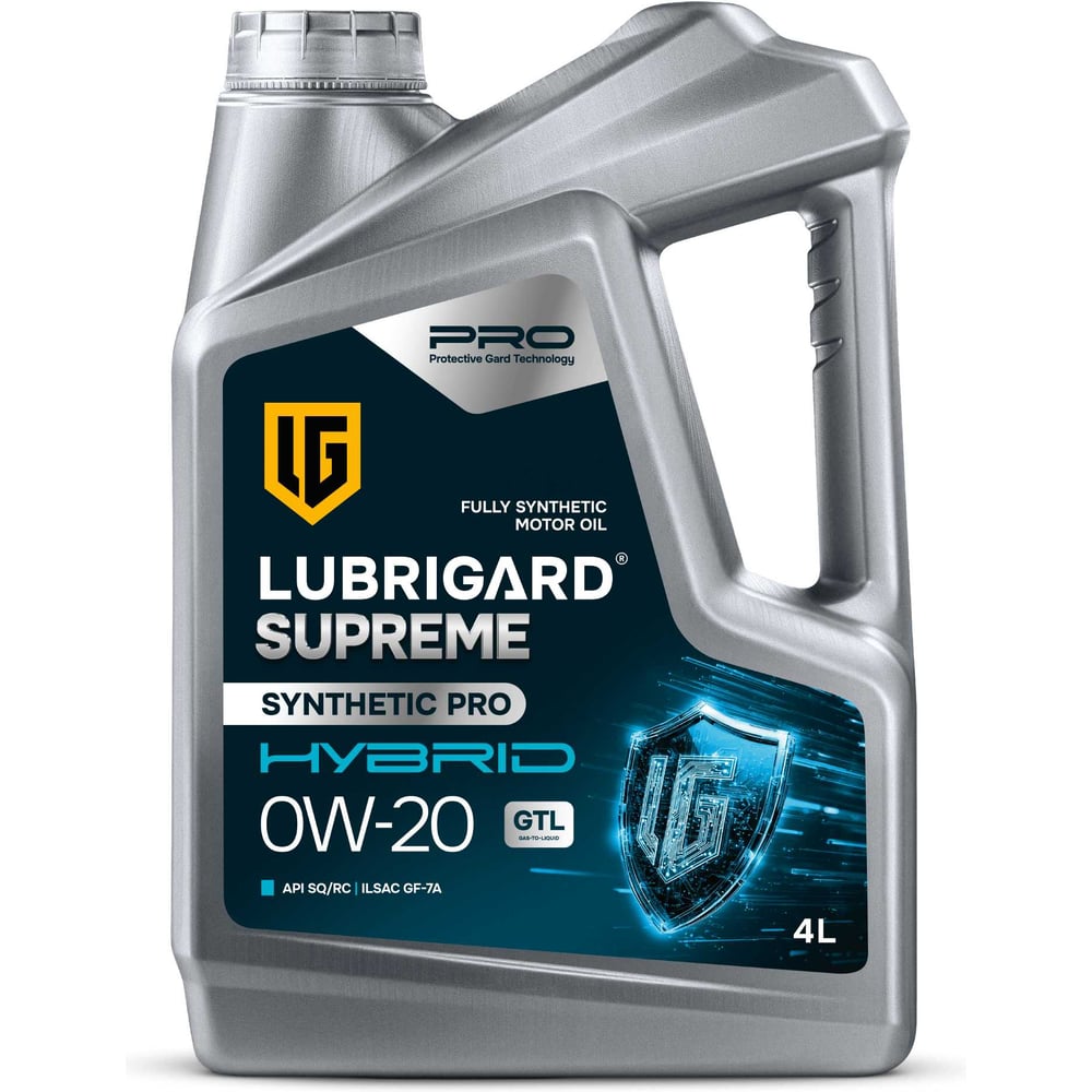 Изображение товара Масло моторное для бензиновых двигателей LUBRIGARD Supreme Synthetic Pro Hybrid SAE 0W-20, 4x4 л LGPSUPSHYB020LPCH16 Изображение товара Масло моторное для бензиновых двигателей LUBRIGARD Supreme Synthetic Pro Hybrid SAE 0W-20, 4x4 л LGPSUPSHYB020LPCH16