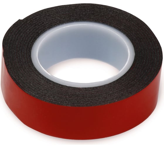 Изображение товара Двусторонняя клейкая лента на вспененной основе Smartbuy 1x19 мм, 2 метра, черная SBE-DST-19-02-b