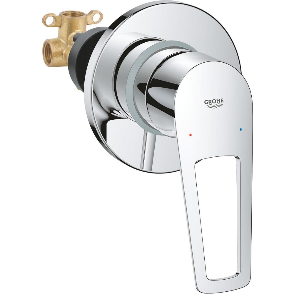 Изображение товара Смеситель для душа Grohe BauLoop с монтажной частью, хром 29042001 Изображение товара Смеситель для душа Grohe BauLoop с монтажной частью, хром 29042001
