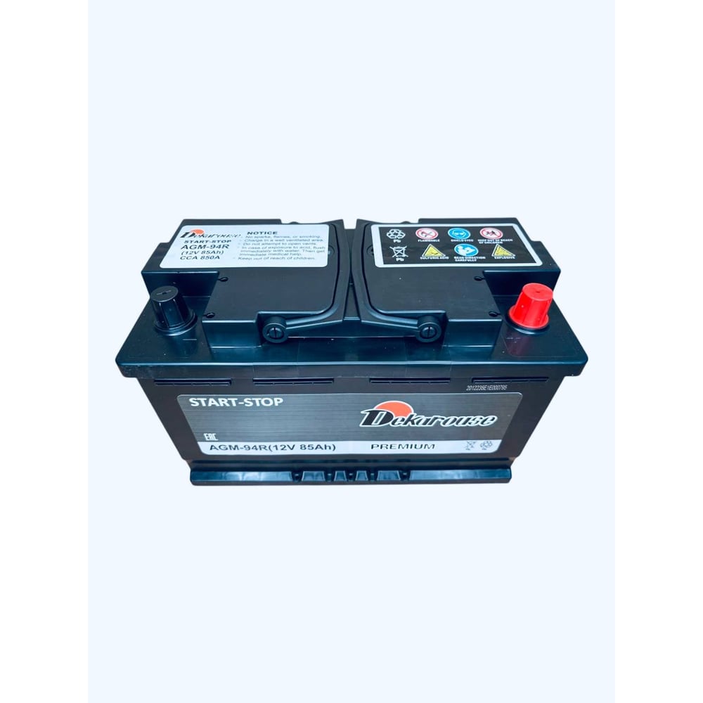 Изображение товара Аккумулятор автомобильный Dekarouse 85 Ач 850 А обр. пол. L4 315x175x190 AGM-94R