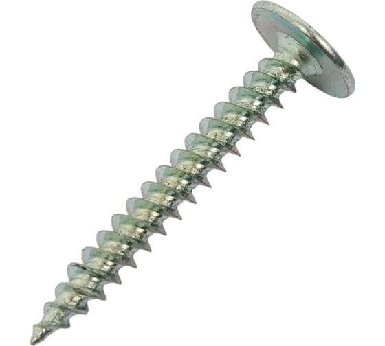 Изображение товара Саморез КВАДРА пресс-шайба, острый конец, 4.2x32, цинк, кор. 100 шт. 420321020100