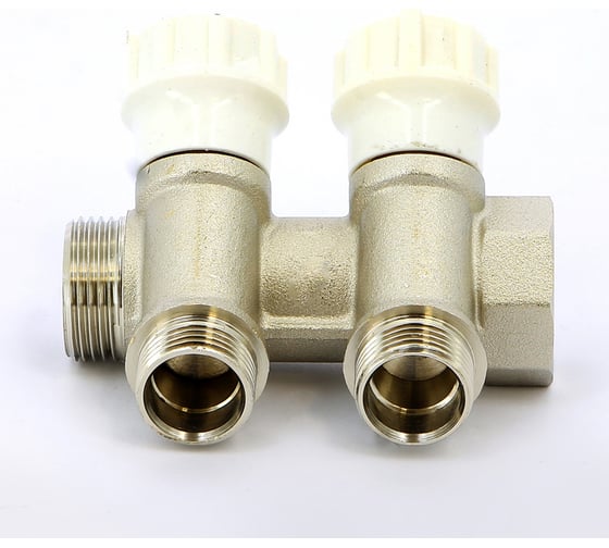 Изображение товара Коллектор ITAP НВ 3/4 2x1/2 Н 38 мм., никелированный, с вентилями 465 3/4'-2