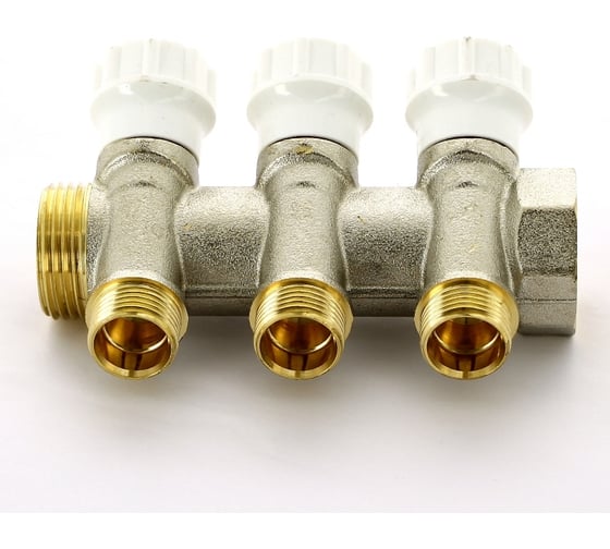 Изображение товара Коллектор ITAP НВ 1 3x1/2 Н 38 мм., никелированный, с вентилями 465