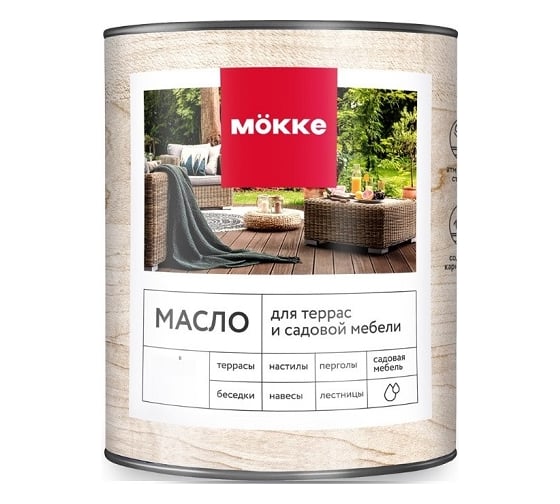 Изображение товара Масло для террас и садовой мебели MÖKKE (дуб) 1,8 л., 9615
