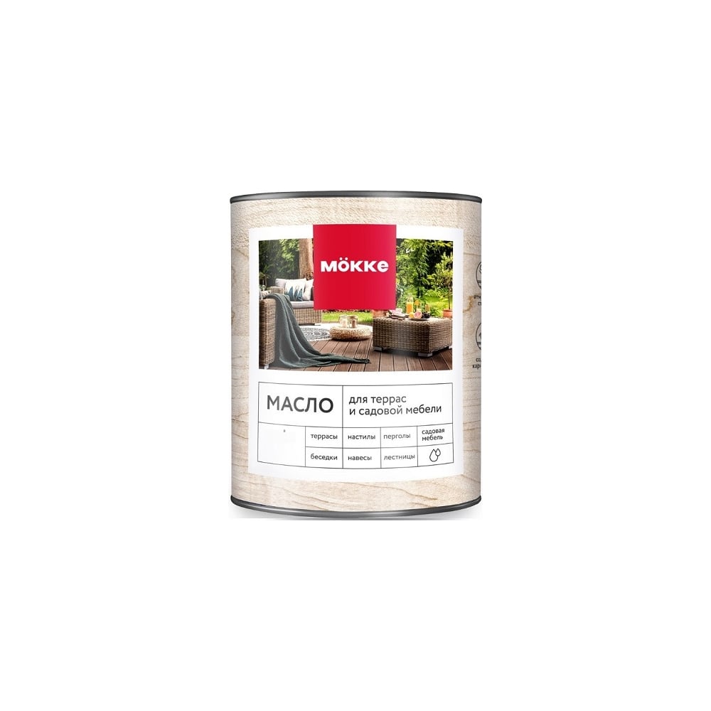 Масло для террас и садовой мебели MÖKKE (палисандр) 1,8 л., 9618